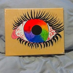 rainbow eye painting